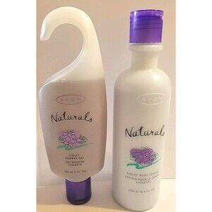 Avon Naturals VIOLET Body Lotion Shower Gel Sealed (Lot of 2) NOS 2003
